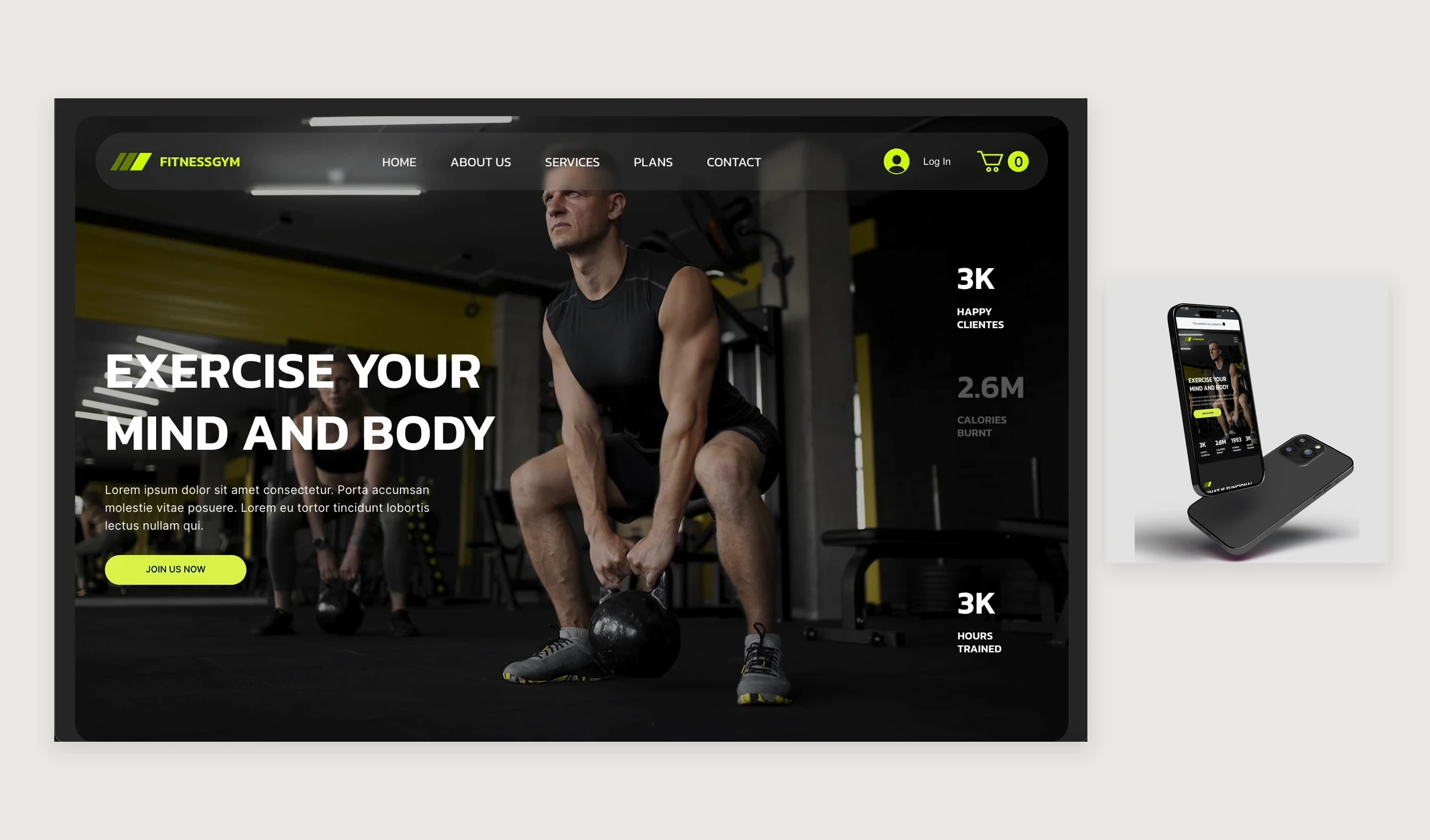 Zoek — Gym — Template · Academia